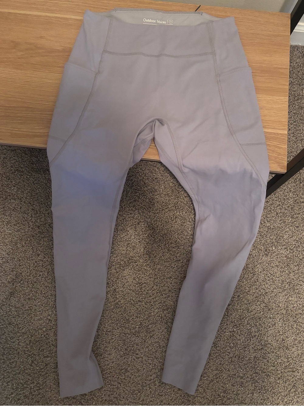 NWOT Outdoor Voices Running Leggings in Light Gray